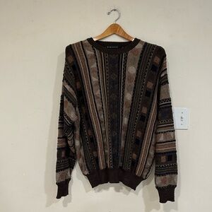 Baracuta Tundra Wool Crewneck Pullover Sweater coogi Style fisherman aesthetic